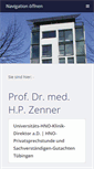 Mobile Screenshot of hno-tubingen.de